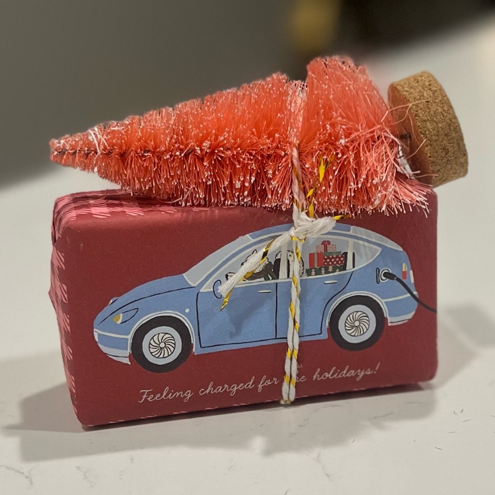 Anthropologie George & Viv Christmas Themed Soap Bar electric car.
